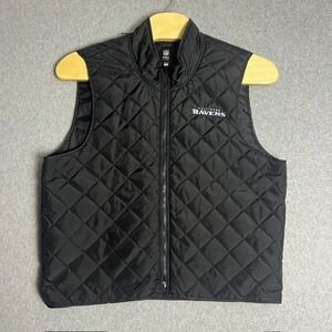 NFL Pro Line Black‎ Baltimore Ravens Puffer Quilted Sleeveless Vest Size XL